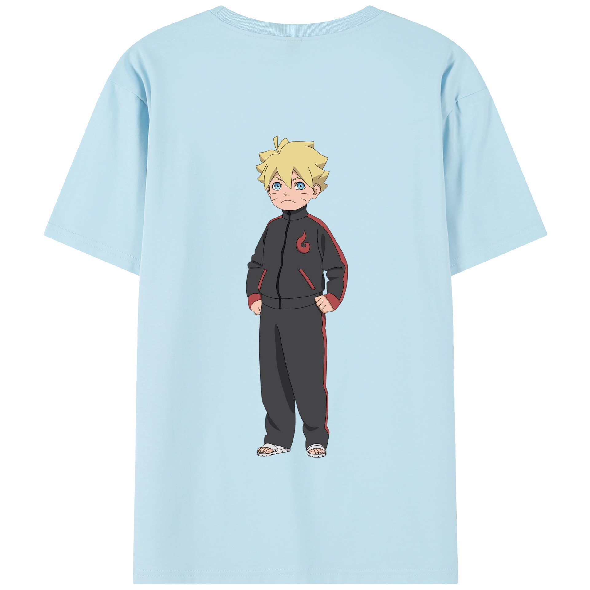 （画像用） NARUTO -ナルト- うずまき ボルト Uzumaki Boruto 綿100％半袖Tシャツ（背面プリント）